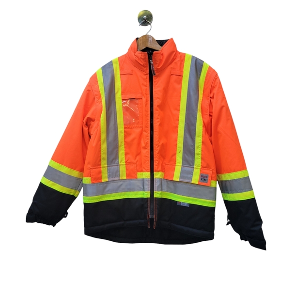 Work King Men's S42611 High Visibility 5-in-1 Safety System Jacket / Vest - Picture 5 of 13